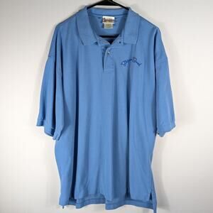 Disney Blizzard Beach Polo Shirt Men’s 2XL Blue Embroidered Logo 100% Cotton